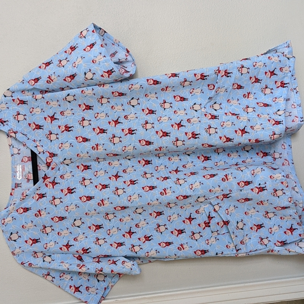 Scrubaid Christmas scrub top size 2x